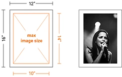 Size Guide: 12" x 16" Portrait