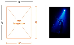 Size Guide: 16" x 20" Portrait