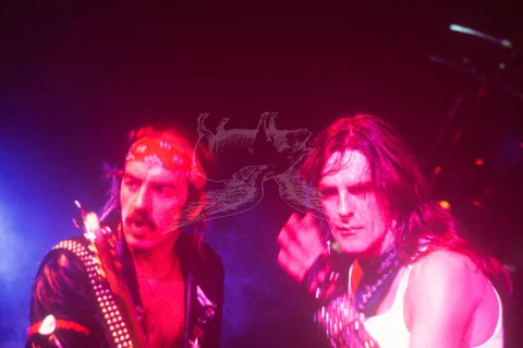 Saxon live at the Hammersmith Odeon 1983 (1 of 2 images) – Steve 'Dobby' Dawson & Biff Byford