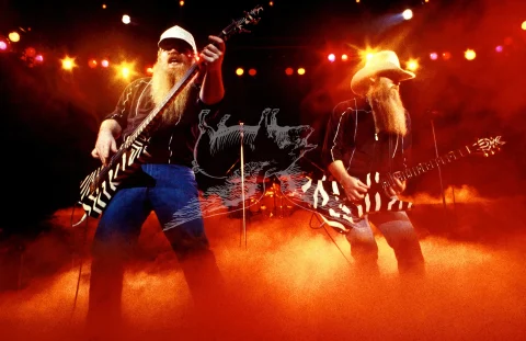 ZZ Top live at the Hammersmith Odeon 1983 (1 of 4 images) – Billy Gibbons & Dusty Hill